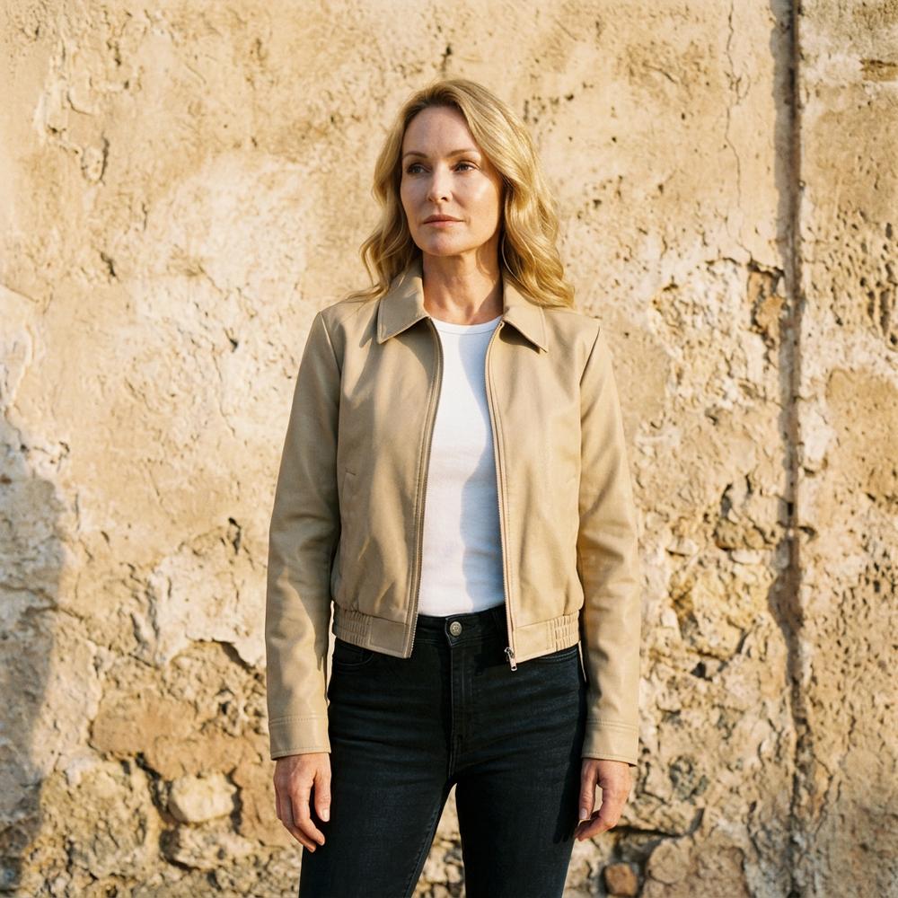 Gentleman Code - Lahal | Lederimitat Reißverschluss Jacke Damen