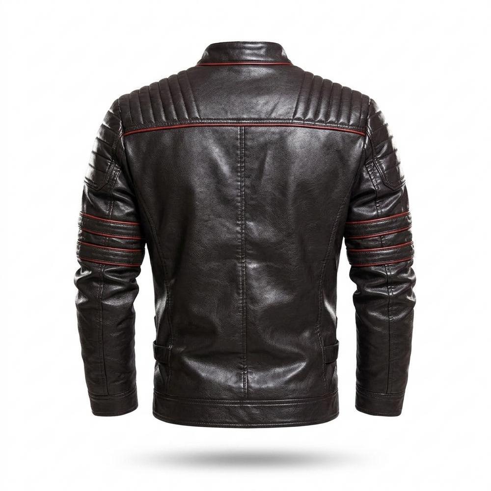 Gentleman Code - Viron | Gesteppt Tailliert Lederjacke Herren