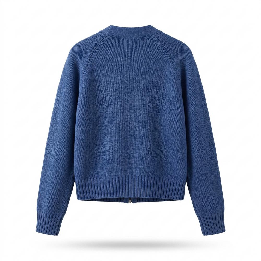Gentleman Code - Vipok | Gezipte Gestrickte Strickjacke Damen