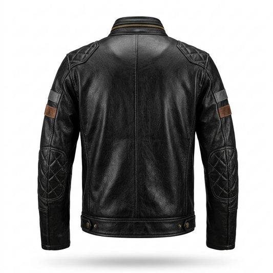 Gentleman Code - Kosil | Gesteppte Genarbte Lederjacke Herren