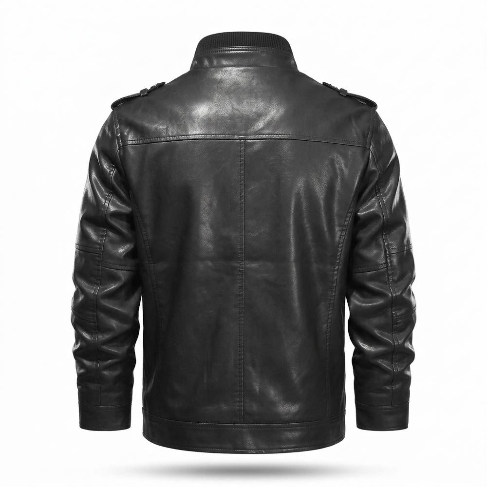 Gentleman Code - Culok | Gefüttert Reißverschluss Lederjacke Herren