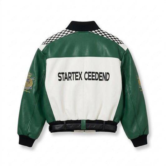 Gentleman Code - Momas | Zweifarbig Weit Lederjacke Unisex