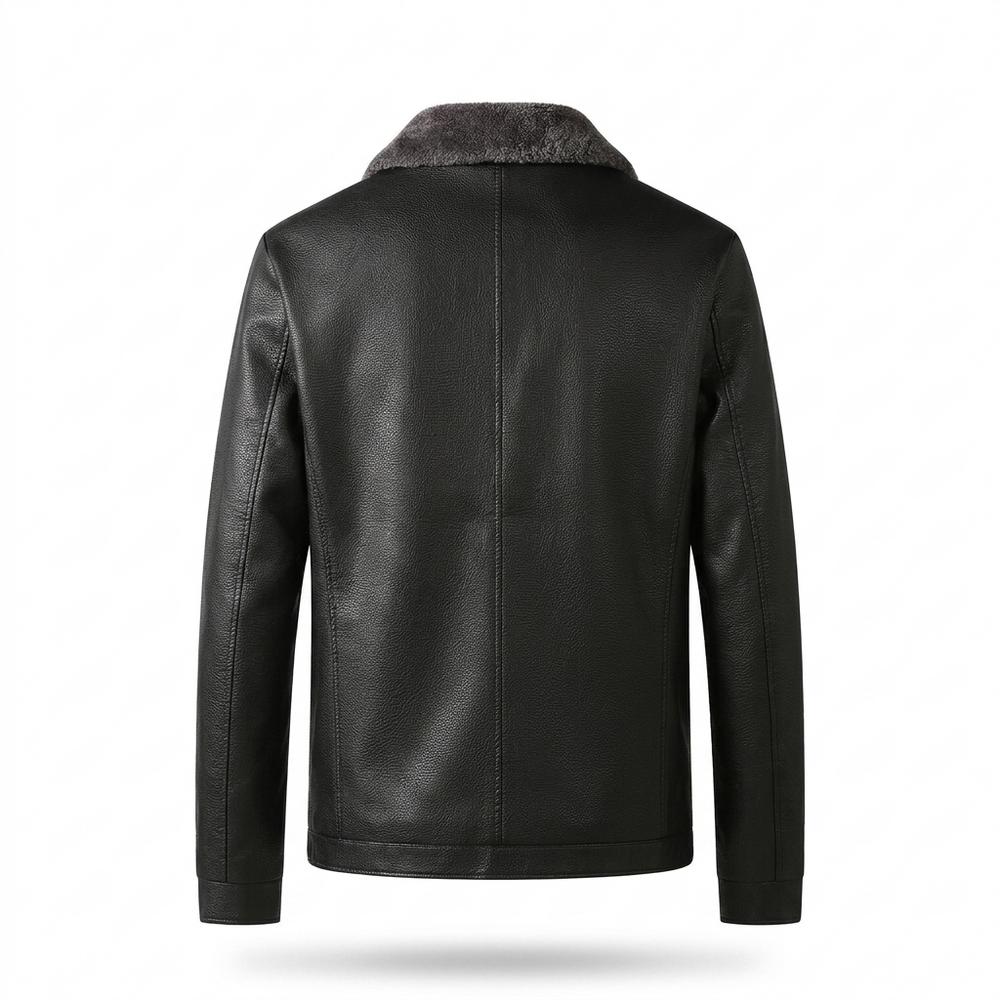 Gentleman Code - Cozun | Gefüttert Strukturiert Lederjacke Herren