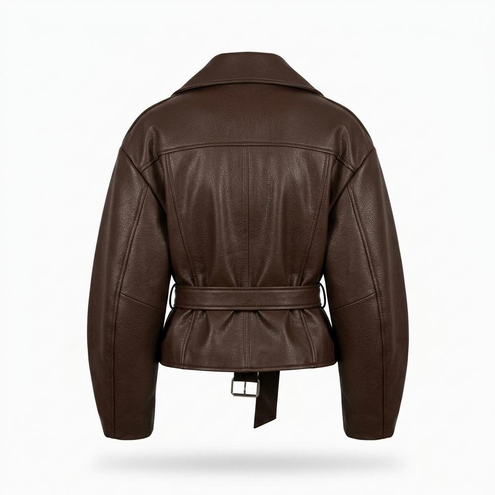 Gentleman Code - Nozan | Asymmetrische Gegürtete Jacke Damen