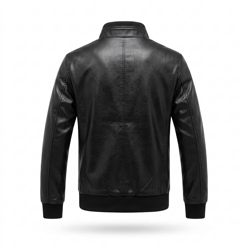 Gentleman Code - Vunor | Gefüttert Reißverschluss Lederjacke Herren