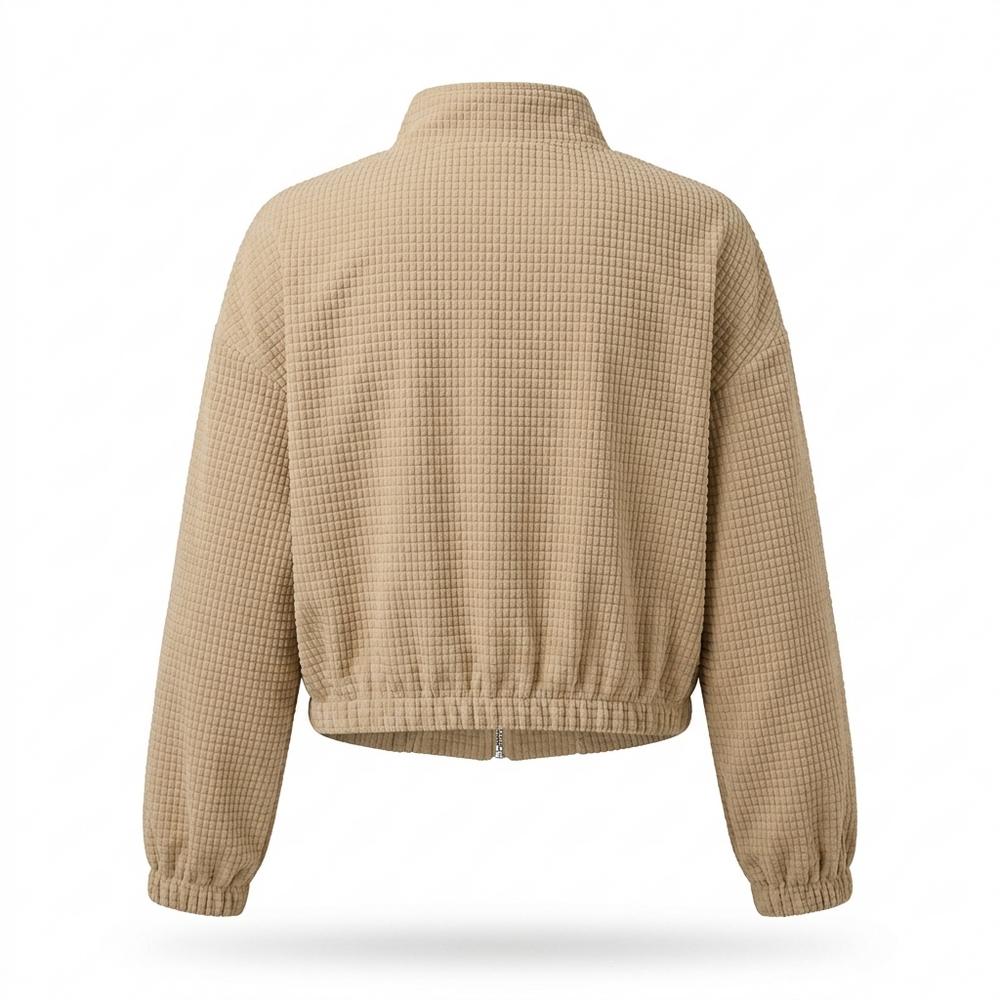 Gentleman Code - Sasok | Strukturiert Reißverschluss Jacke Damen