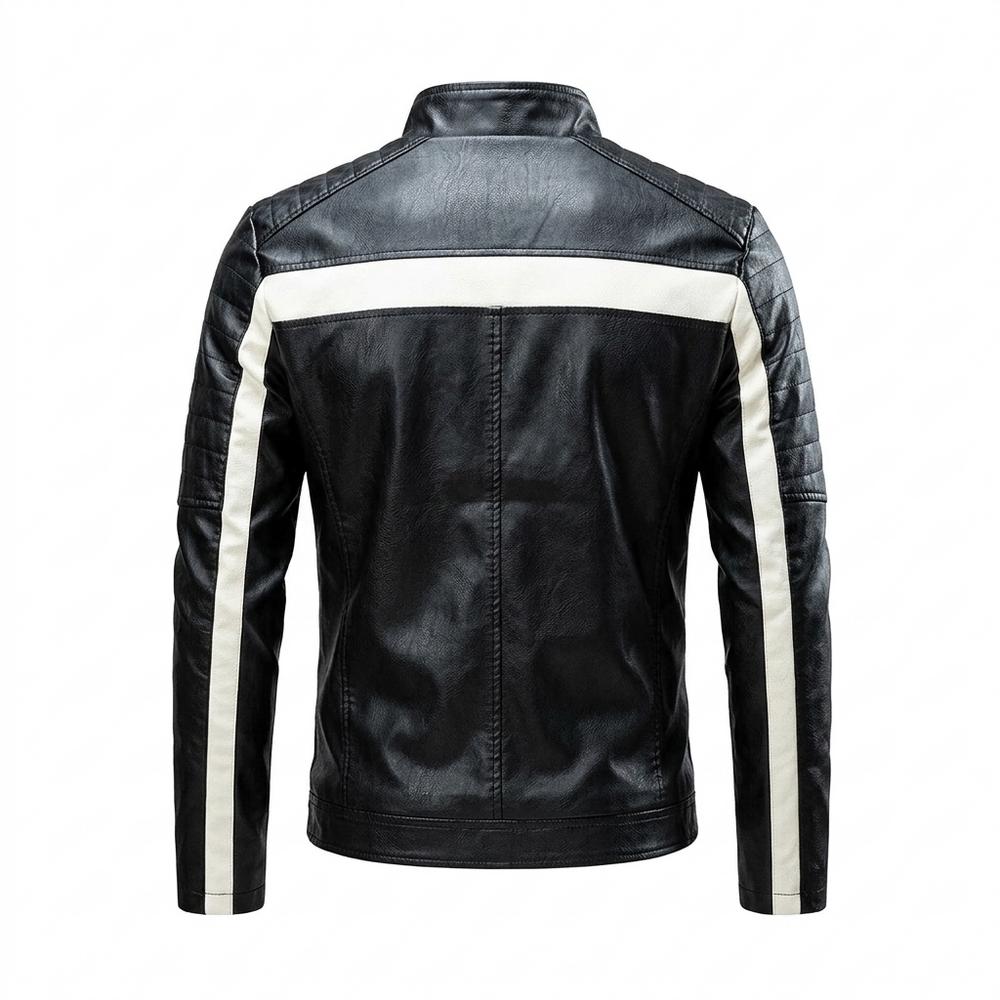 Gentleman Code - Eifer | Gesteppt Zweifarbig Lederjacke Herren