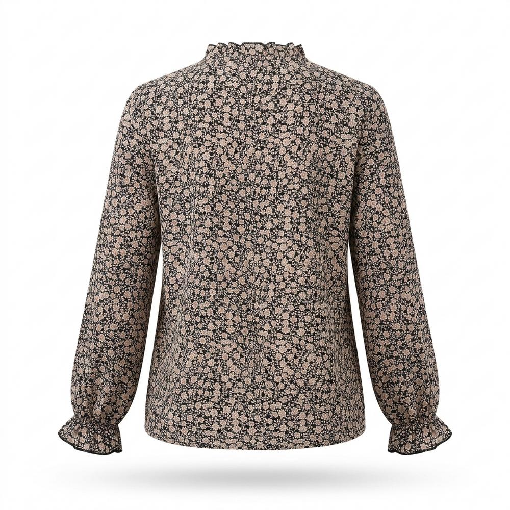 Gentleman Code - Korok | Geblümte Langärmlige Bluse Damen