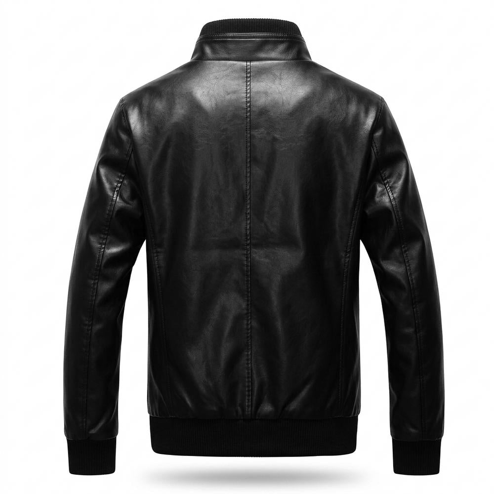 Gentleman Code - Talim | Gefüttert Tailliert Lederjacke Herren