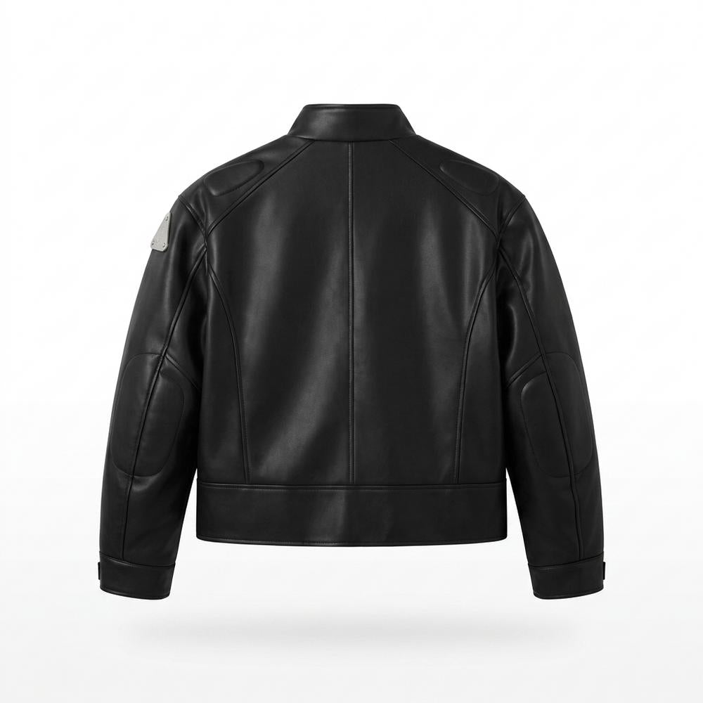 Gentleman Code - Domav | Applizierte Oversized Lederjacke Herren