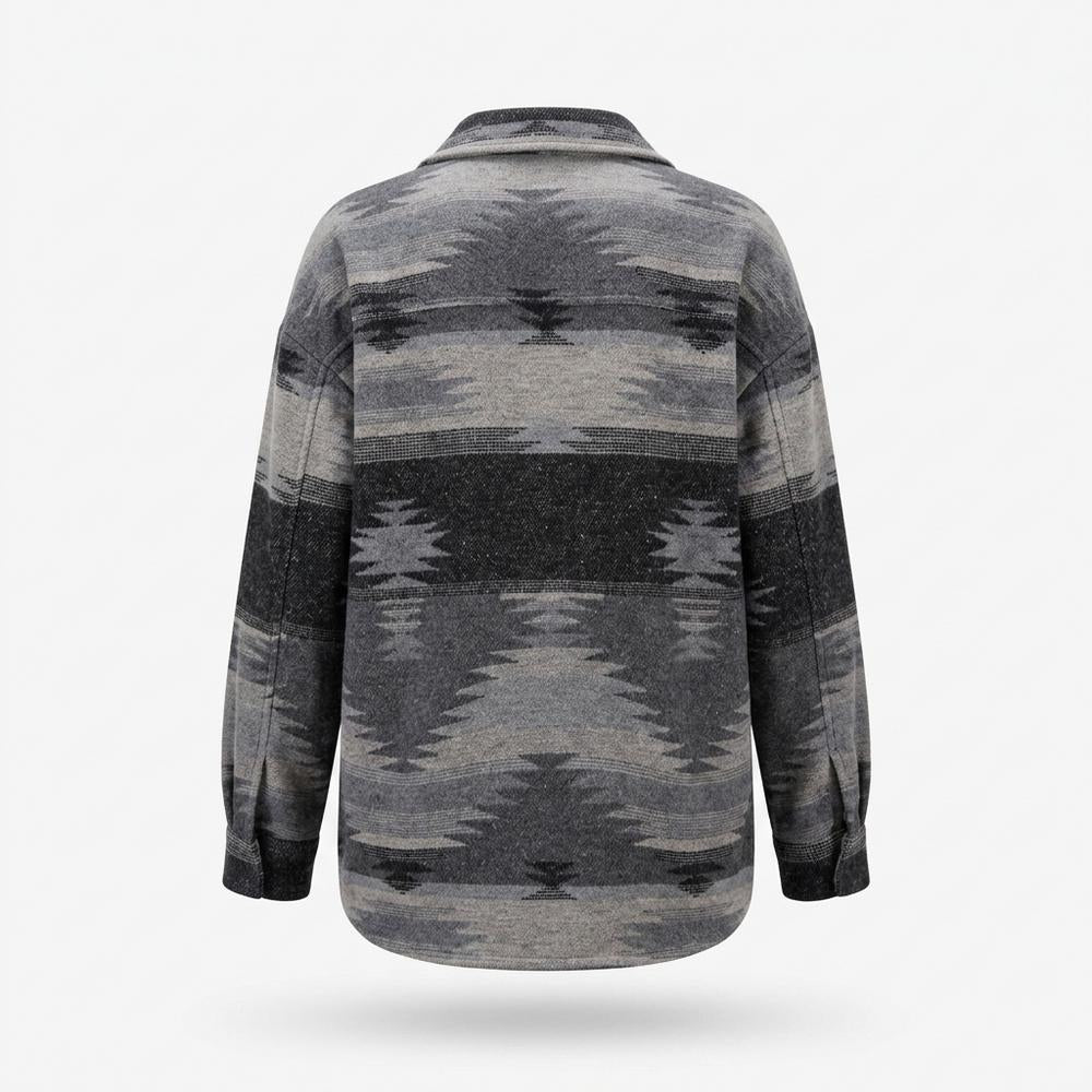 Gentleman Code - Tetot | Gemustert Geknöpft Jacke Damen