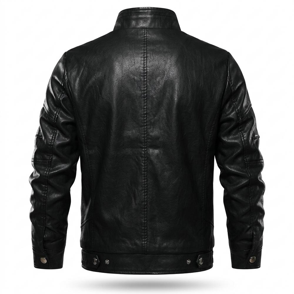 Gentleman Code - Lidon | Gesteppt Körperbetont Lederjacke Herren