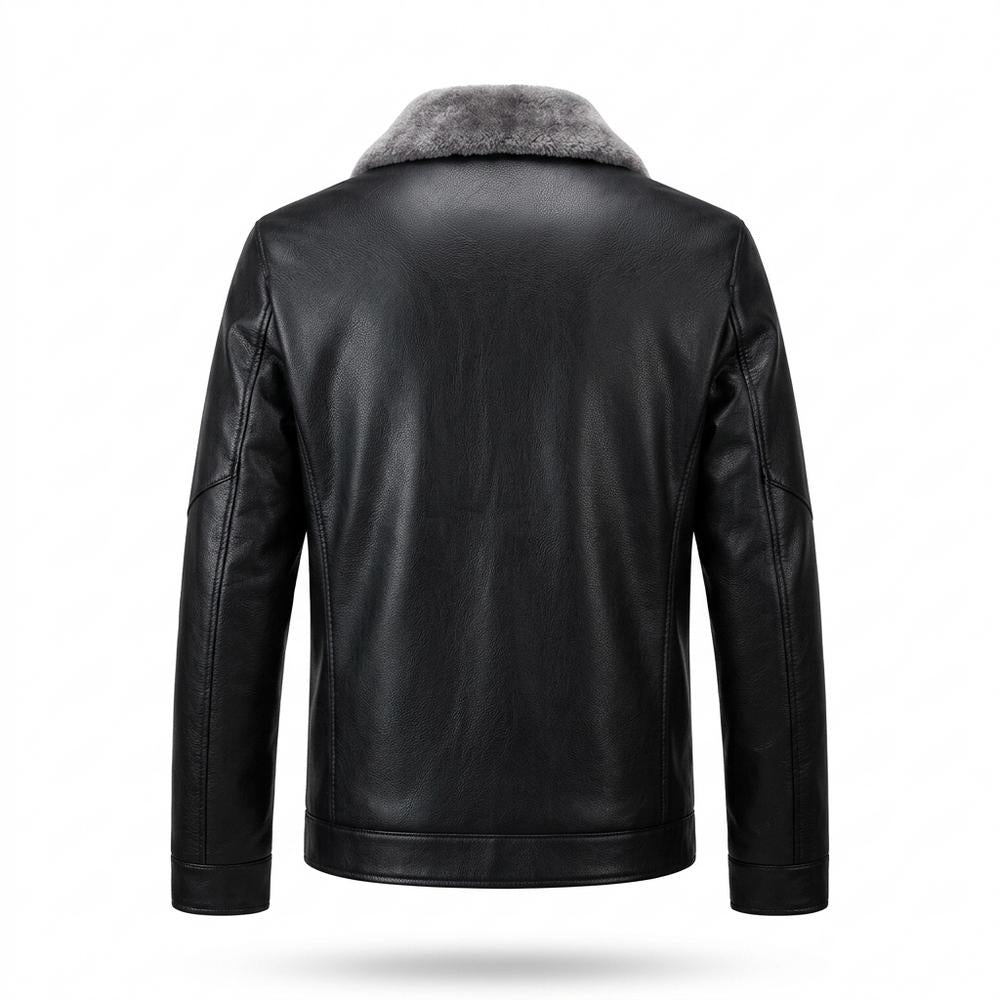 Gentleman Code - Cobat | Gefüttert Reißverschluss Lederjacke Herren