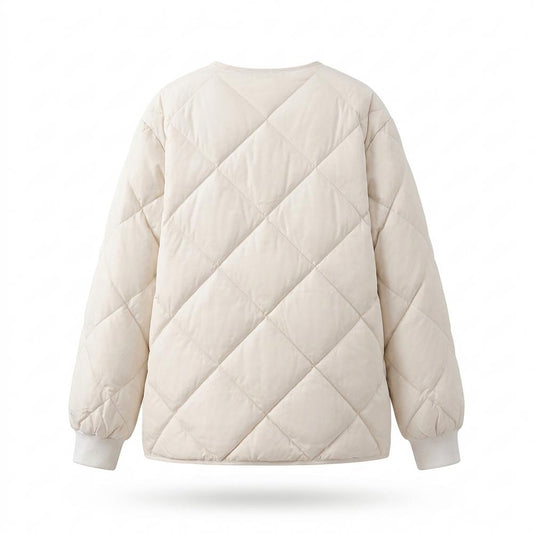 Gentleman Code - Zinam | Gesteppt Kragenlos Jacke Damen