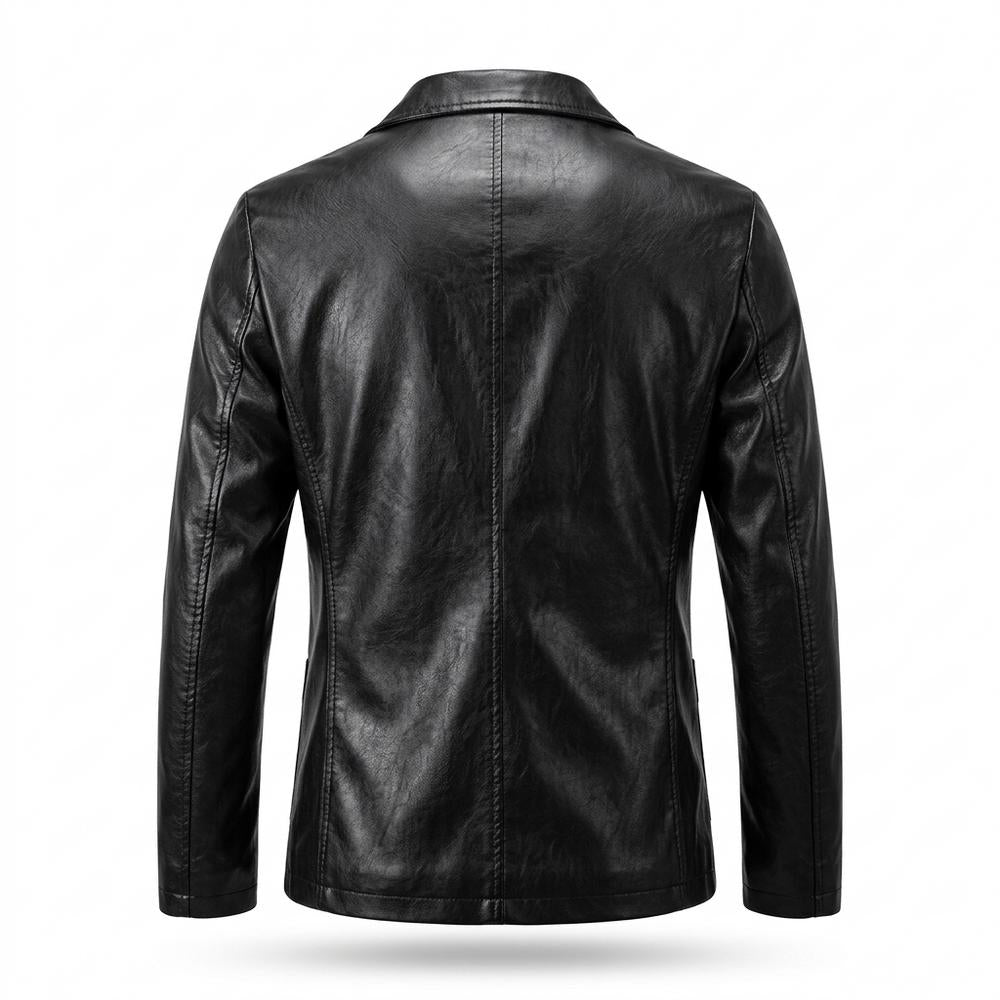 Gentleman Code - Vopat | Tailliert Einreihig Lederjacke Herren