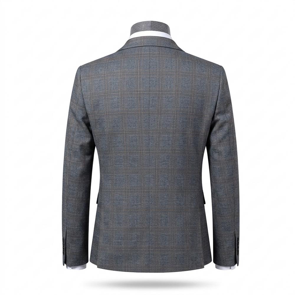 Gentleman Code - Camem | Kariert Tailliert Sakko Herren