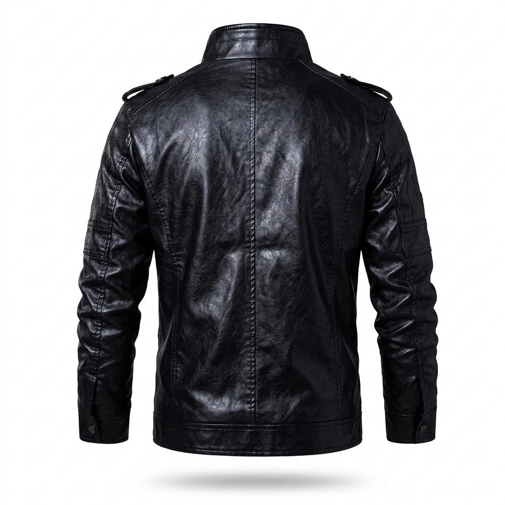 Gentleman Code - Tubol | Gefüttert Reißverschluss Lederjacke Herren