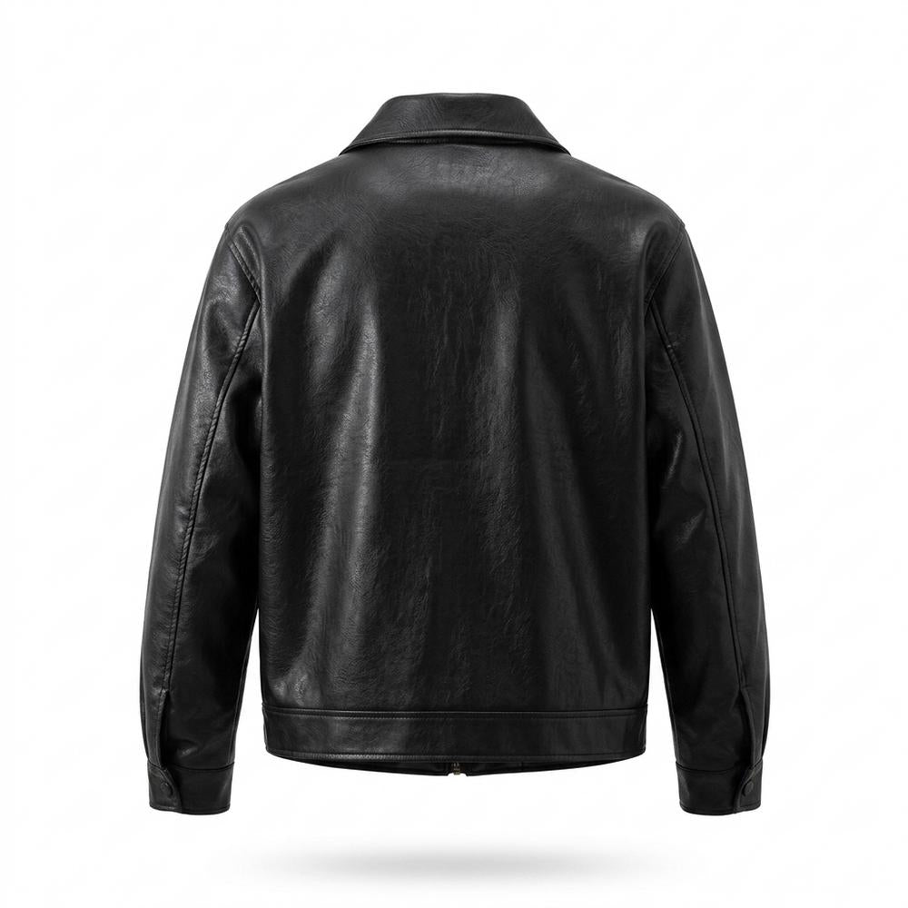 Gentleman Code - Rovum | Gefütterte Genarbte Lederjacke Unisex