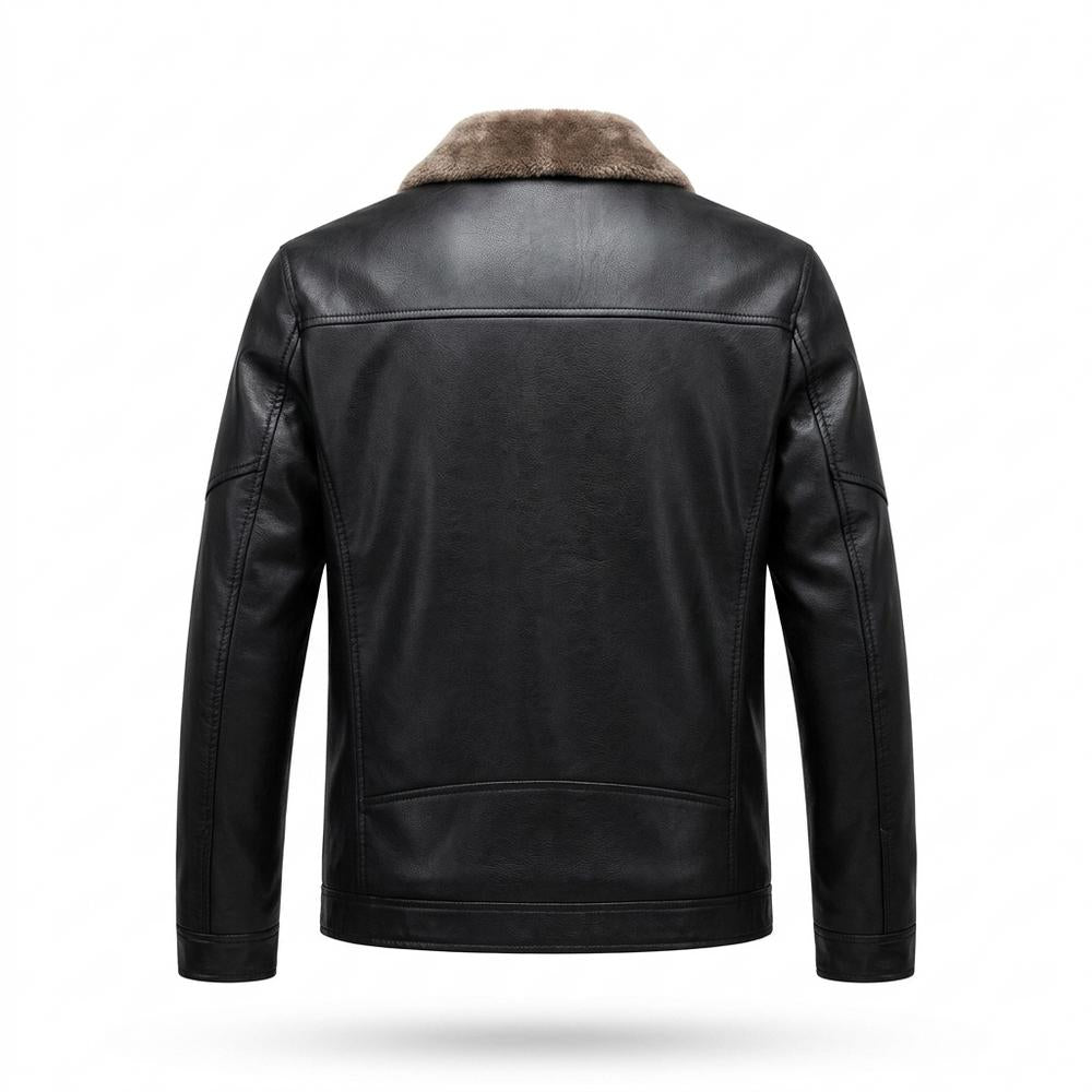 Gentleman Code - Kanol | Gefütterte Shearling Lederjacke Herren
