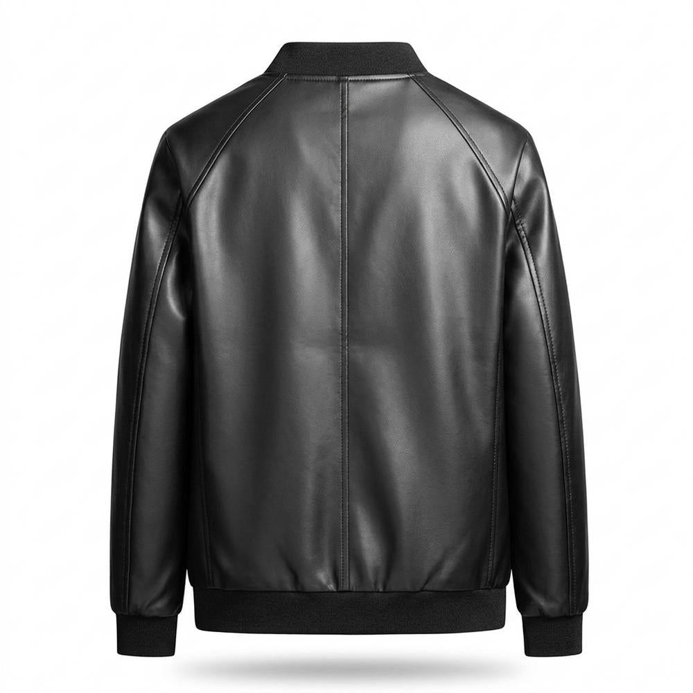 Gentleman Code - Cogiv | Glatte Gefütterte Lederjacke Herren
