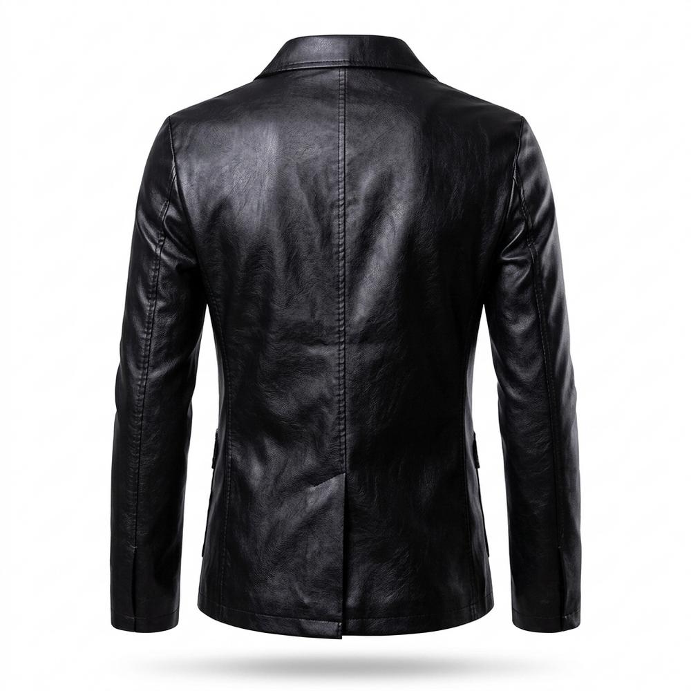 Gentleman Code - Mabol | Taillierte Geknöpfte Lederjacke Herren