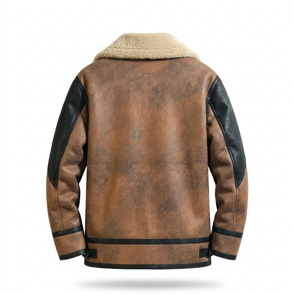 Gentleman Code - Vewid | Gefüttert Zweifarbig Lederjacke Herren