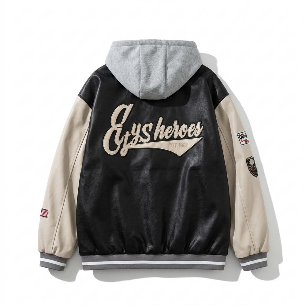 Gentleman Code - Eebel | Geknöpfte Bestickte Lederjacke Unisex