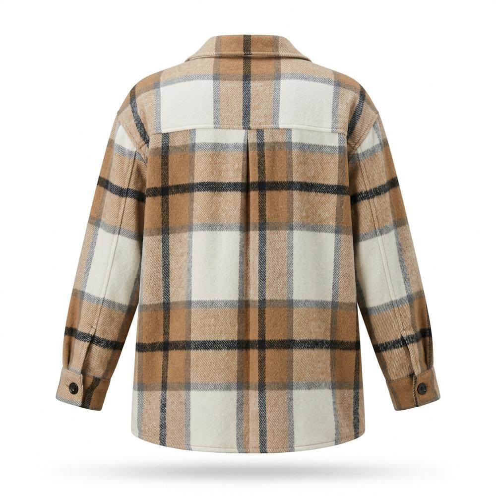 Gentleman Code - Divam | Karierte Geknöpfte Jacke Damen