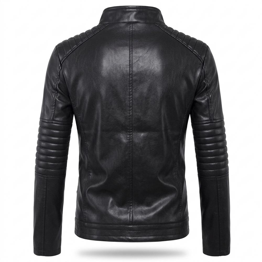 Gentleman Code - Nufel | Gesteppt Tailliert Lederjacke Herren