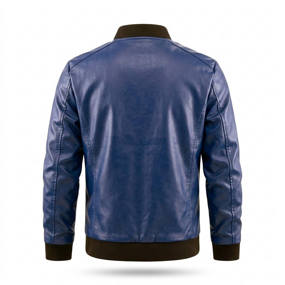 Gentleman Code - Sulan | Gefütterte Reißverschluss Lederjacke Herren