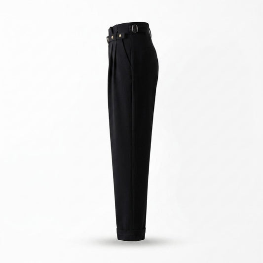 Gentleman Code - Yabur | Gegürtete Plissierte Hose Damen