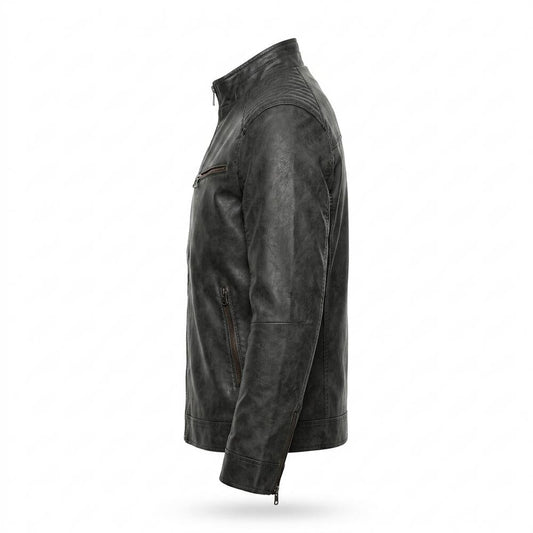 Gentleman Code - Yuvod | Gesteppt Figurbetont Lederjacke Herren