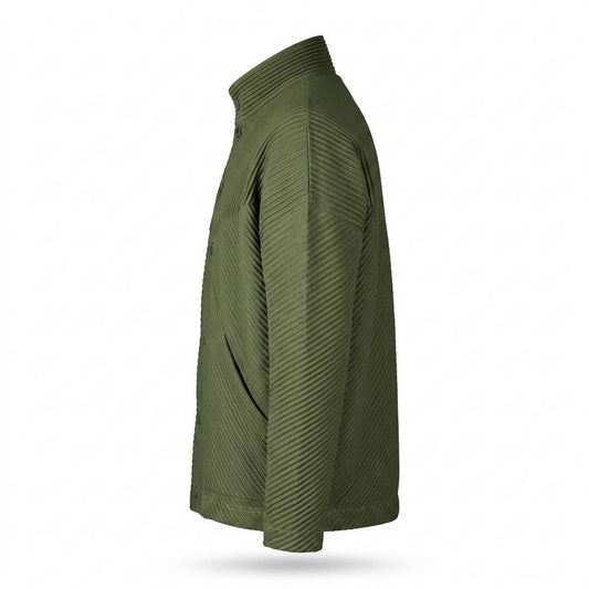 Gentleman Code - Tedan | Plissierte Geknöpfte Jacke Herren