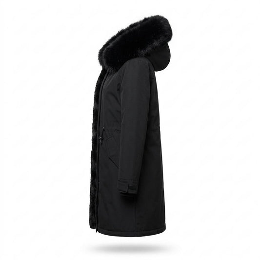 Gentleman Code - Lirov | Gefütterter Plüsch Mantel Damen
