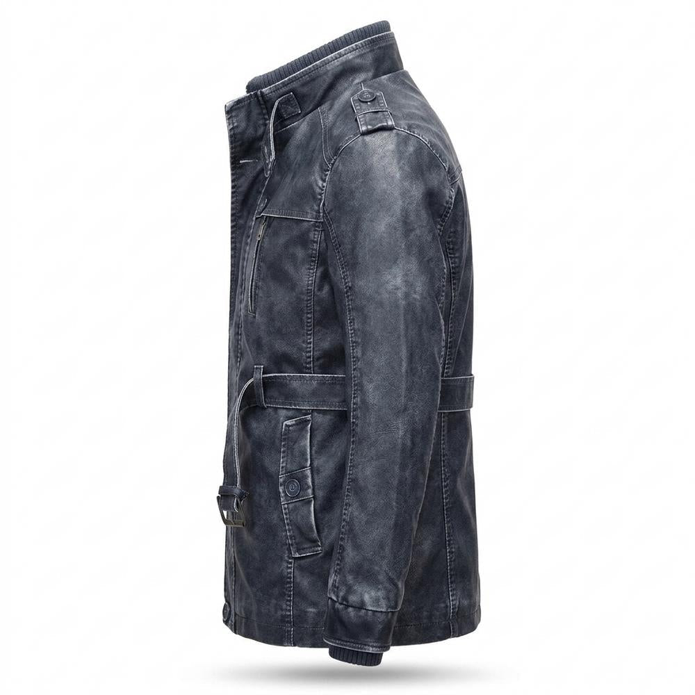 Gentleman Code - Rigek | Gefüttert Gewaschen Lederjacke Herren