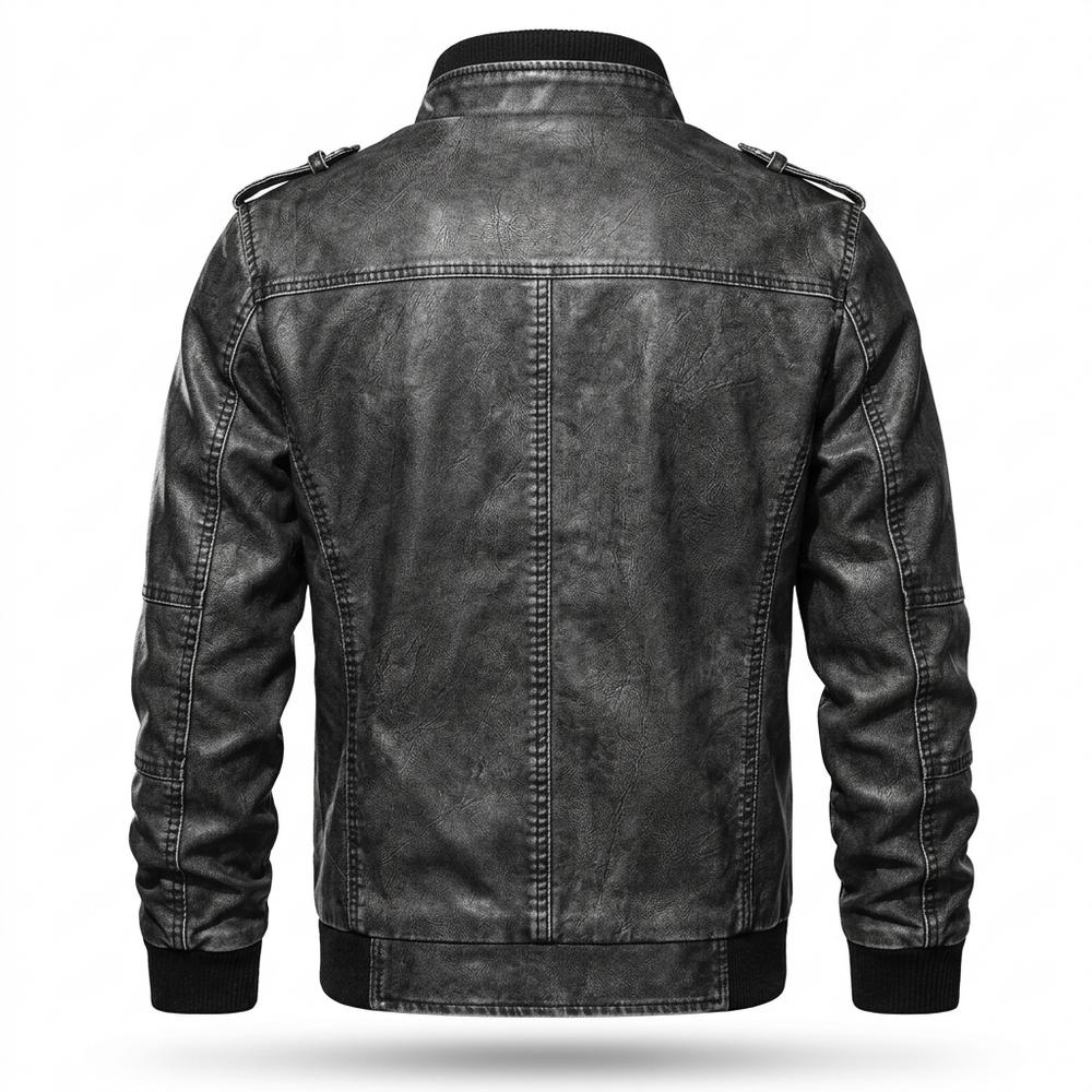 Gentleman Code - Kuvik | Gefüttert Gewaschen Lederjacke Herren