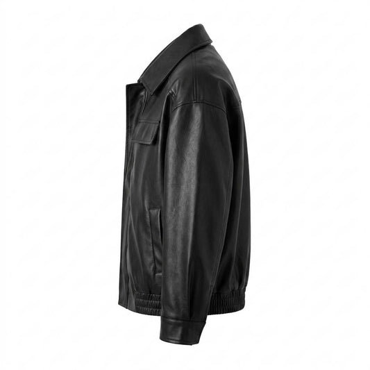 Gentleman Code - Eofuv | Locker Geschnittene Lederjacke Herren