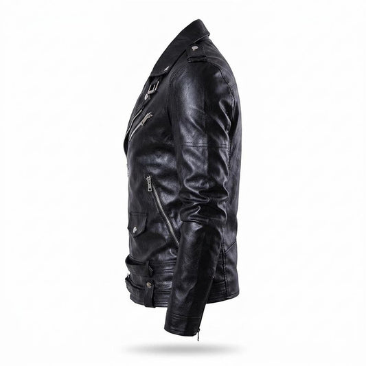 Gentleman Code - Vilan | Asymmetrisch Tailliert Lederjacke Herren