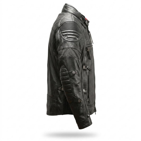 Gentleman Code - Zomes | Gepolstert Funktional Lederjacke Herren