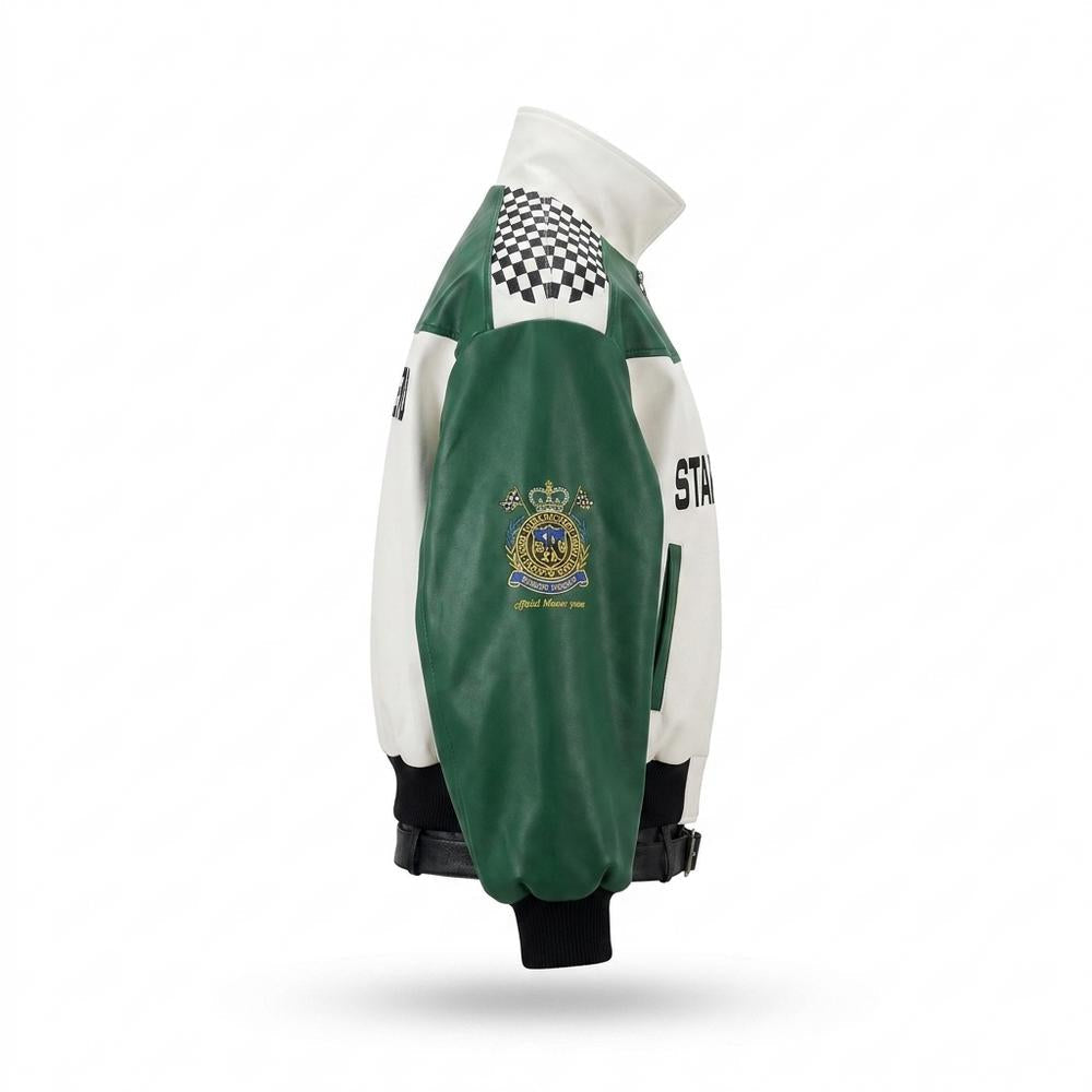Gentleman Code - Momas | Zweifarbig Weit Lederjacke Unisex