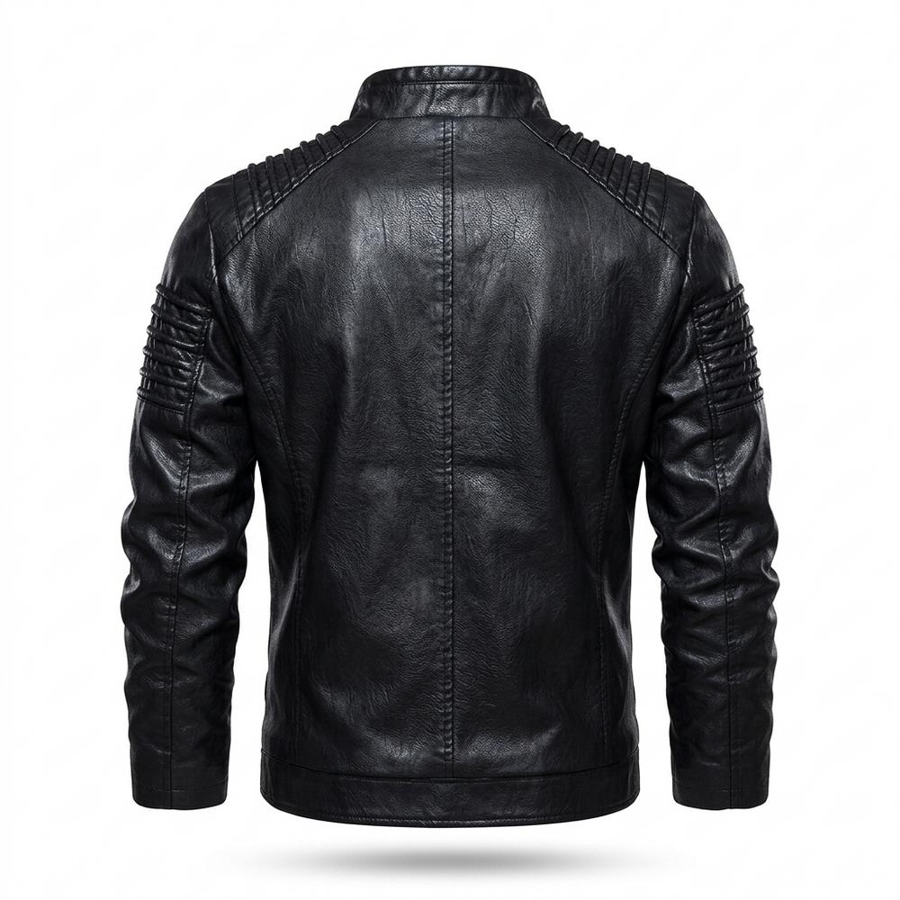 Gentleman Code - Kalev | Gesteppte Taillierte Lederjacke Herren
