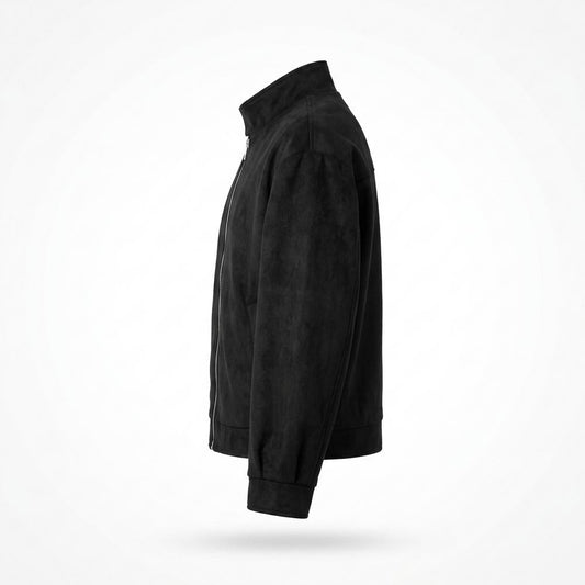 Gentleman Code - Sepil | Reißverschluss Velourartig Wildleder-Jacke Damen