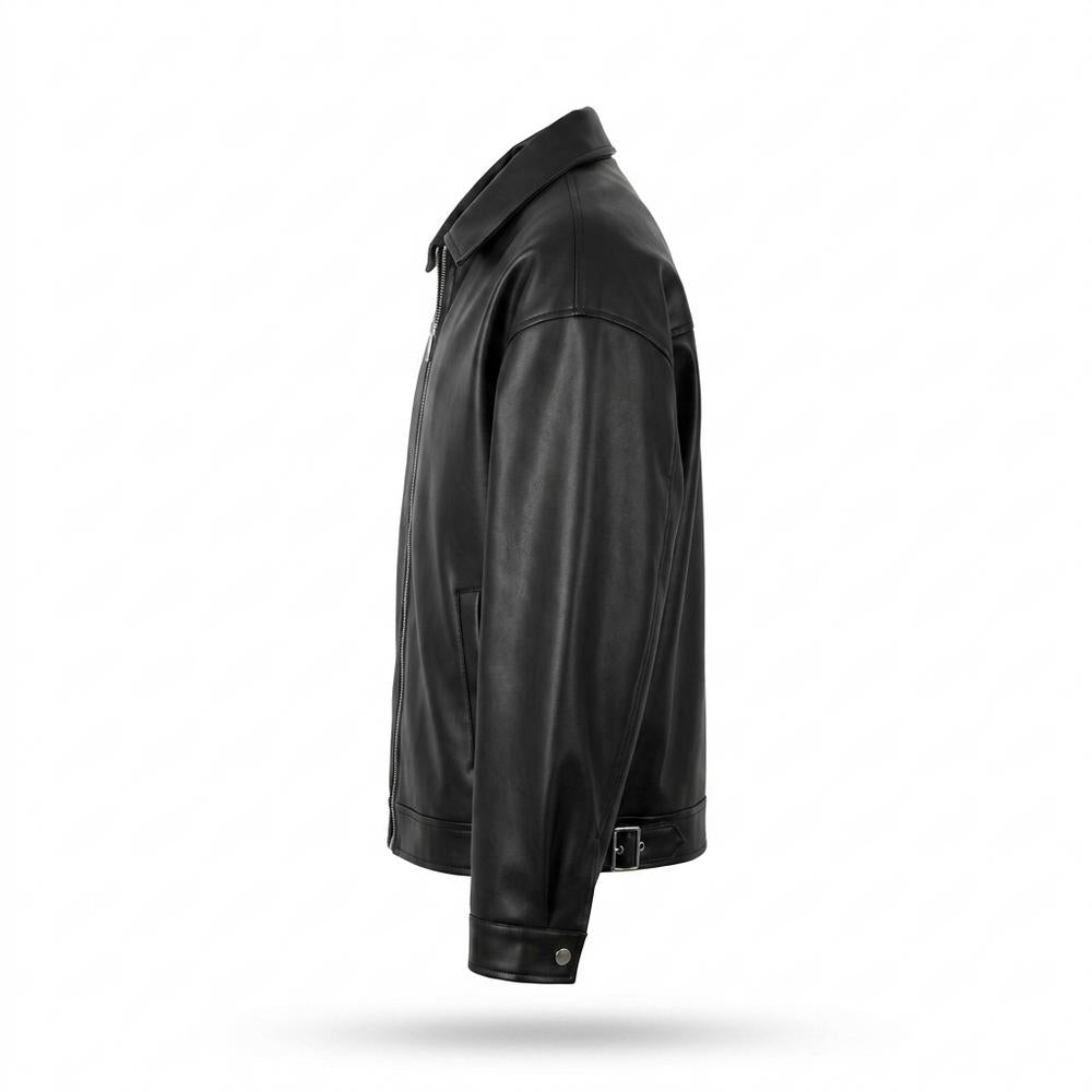 Gentleman Code - Corod | Glatte Lockere Lederjacke Unisex