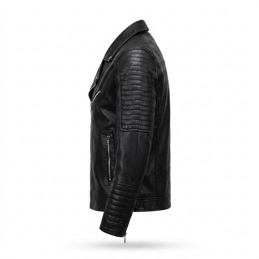 Gentleman Code - Kapas | Gesteppte Taillierte Lederjacke Herren