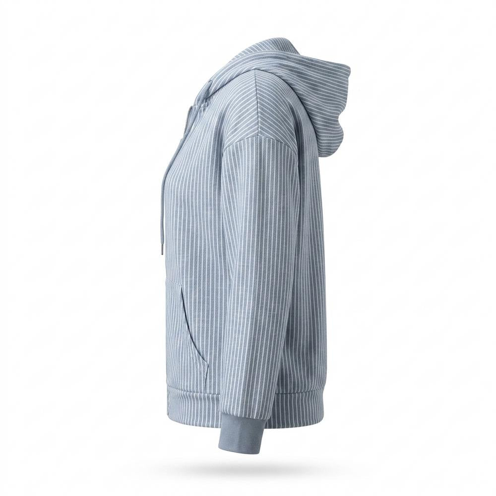 Gentleman Code - Lekor | Gestreift Langärmlig Hoodie Damen