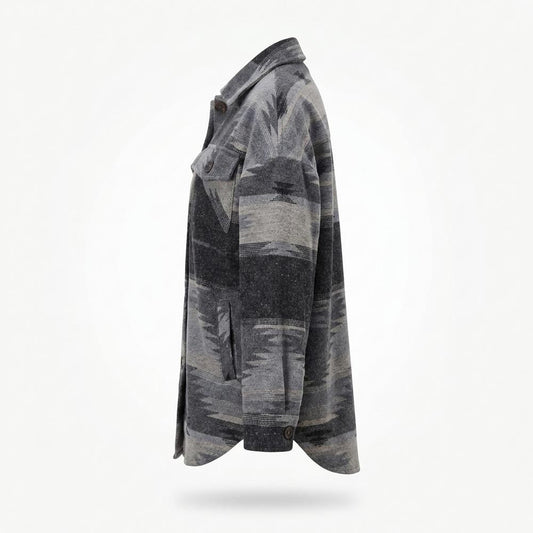Gentleman Code - Tetot | Gemustert Geknöpft Jacke Damen