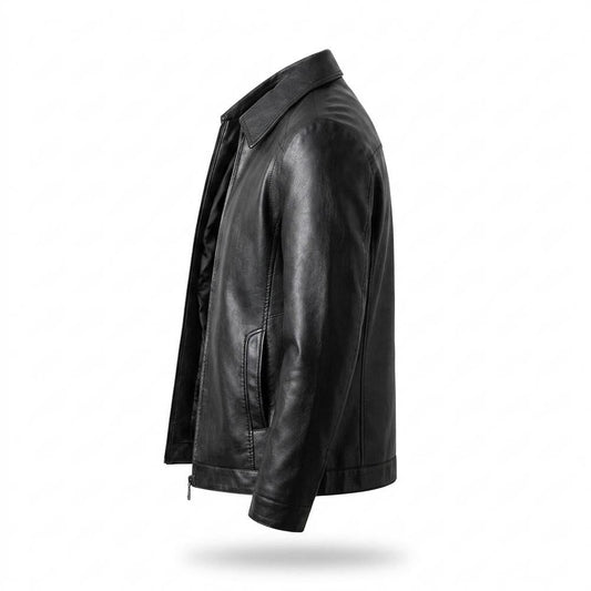 Gentleman Code - Sozed | Gekragte Glatte Lederjacke Herren