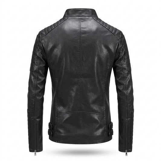 Gentleman Code - Yiwal | Asymmetrisch Gesteppt Lederjacke Herren