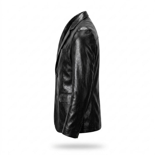 Gentleman Code - Vopat | Tailliert Einreihig Lederjacke Herren