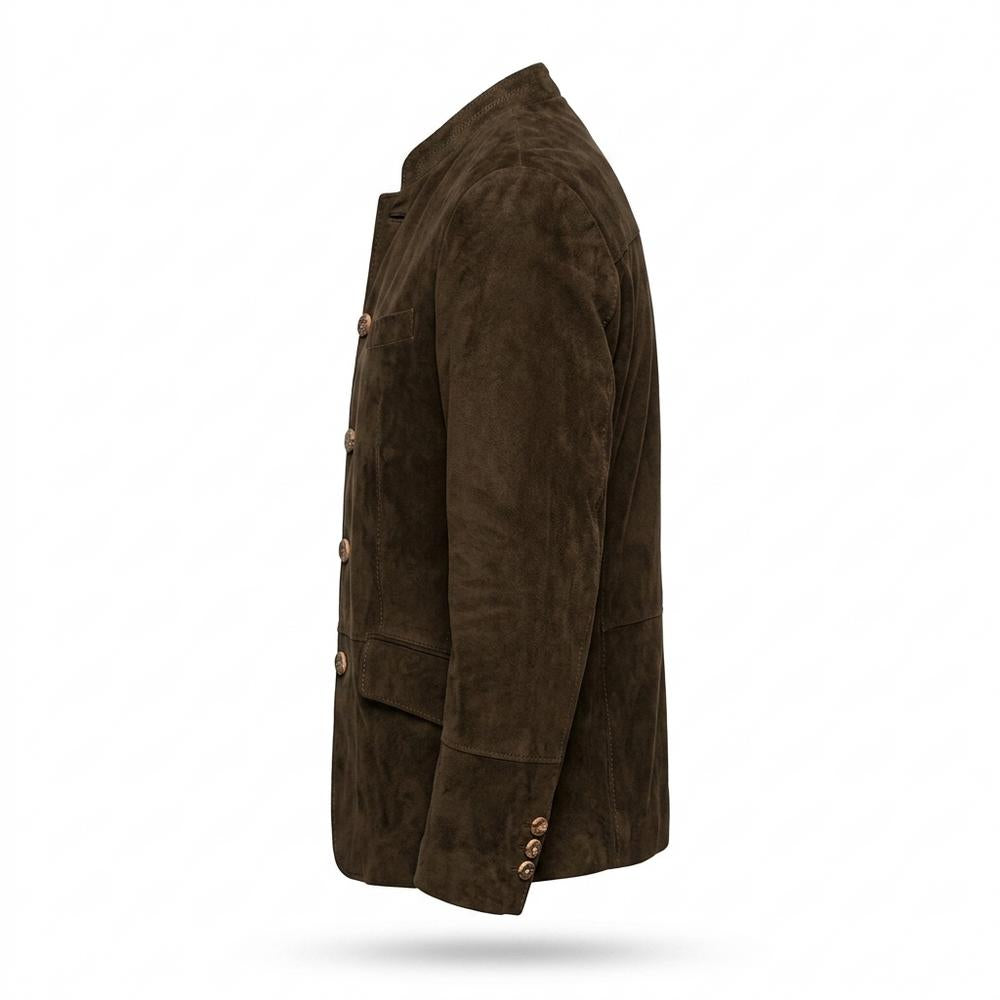 Gentleman Code - Tetom | Einreihig Aufgeraut Wildleder-Jacke Herren